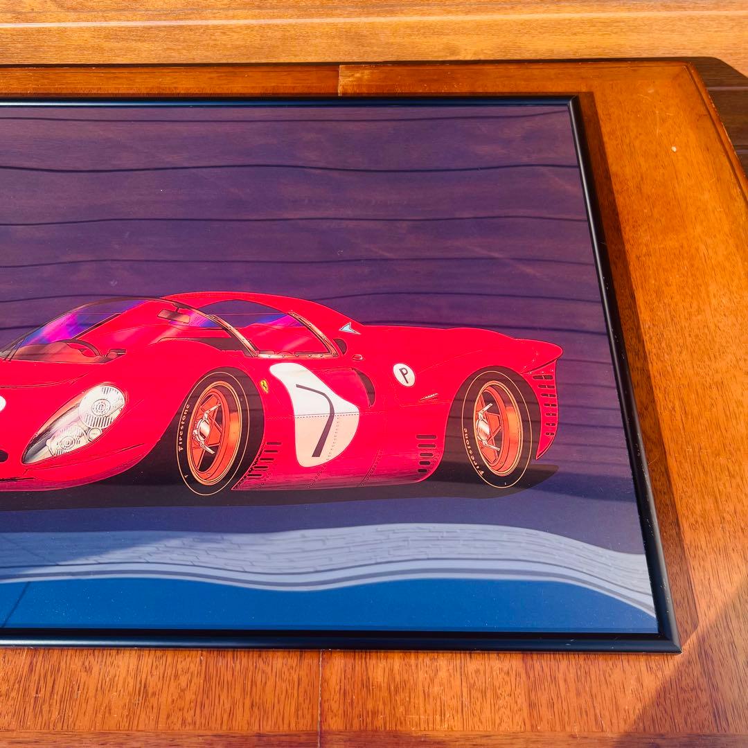 飯島葉介 フェラーリ 330P4 スパイダー アートポスター 非売品 A1