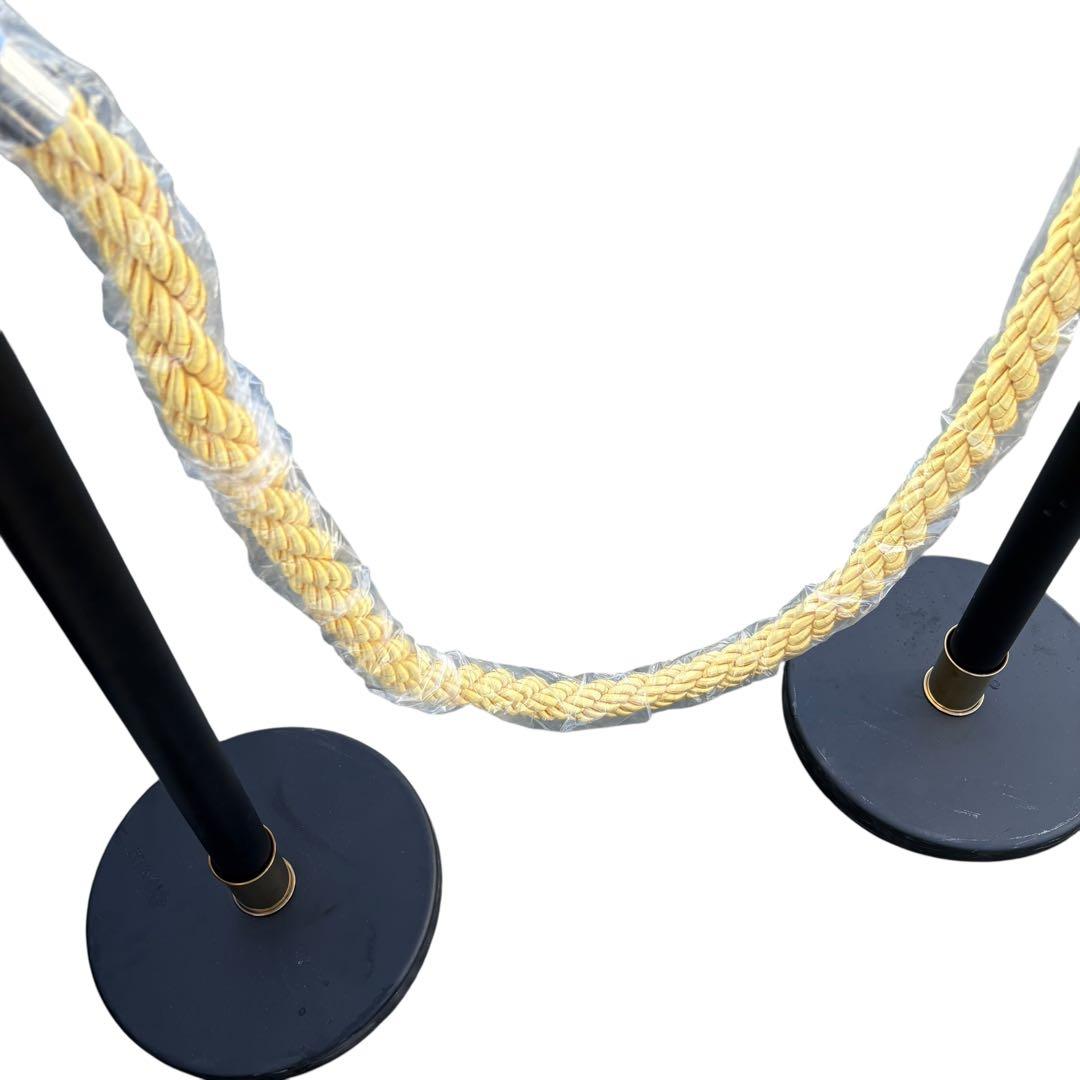 ロープパーテーション ポールベース2台・ロープ付き