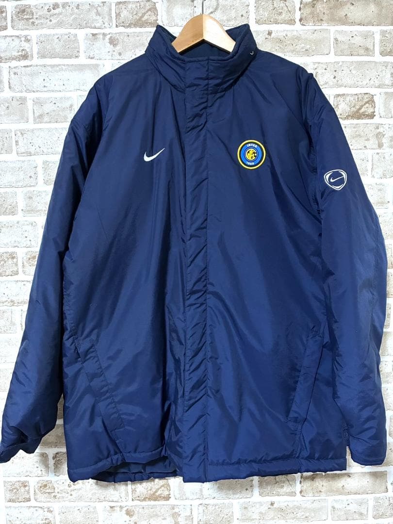 【早い者勝ち❤️】ナイキ インテルミラノ 中綿 ベンチコート L セリエA 紺系