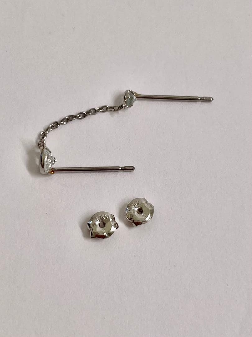 プラチナチェーンピアス 片耳用