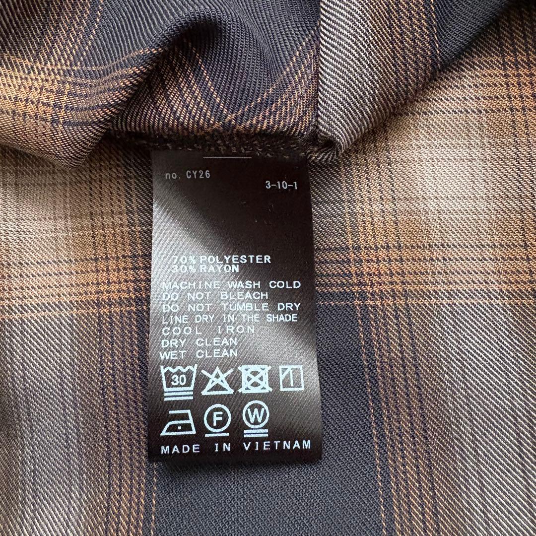 未使用　25AW Spick & SpanメタルボタンTRチェックルーズシャツ