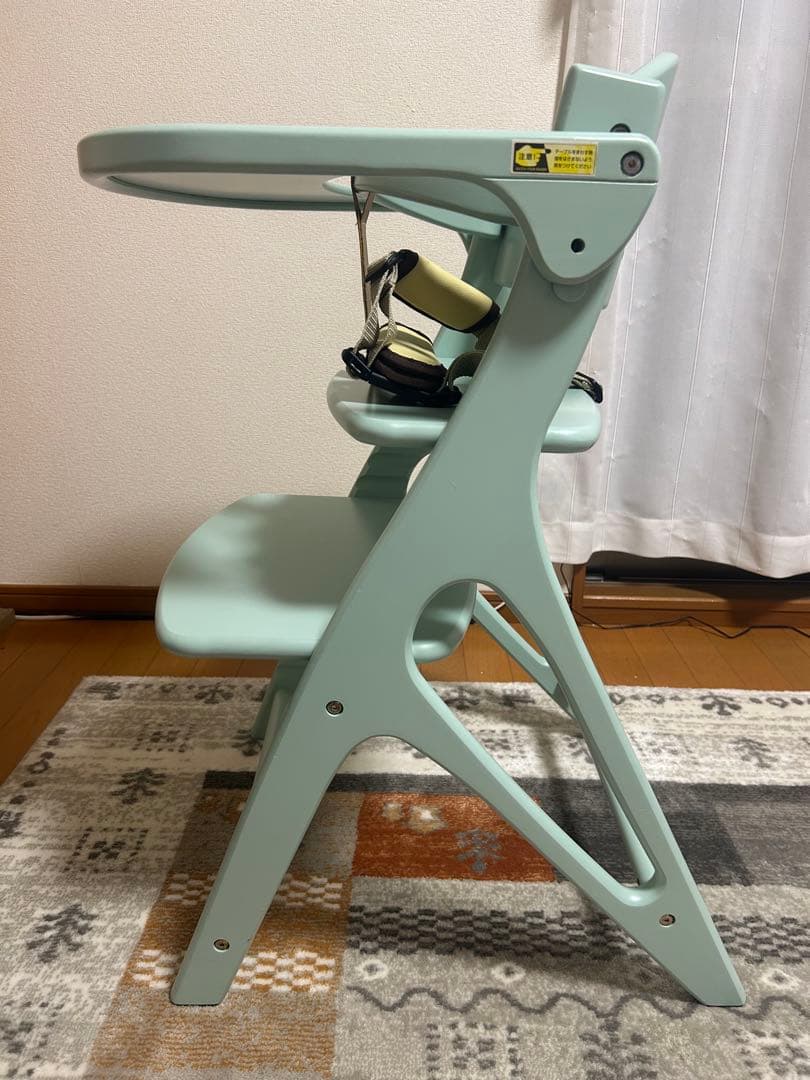 大和屋 アッフルチェア グリーン ベビーチェア YAMATOYA