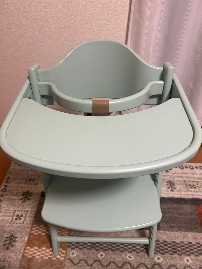 大和屋 アッフルチェア グリーン ベビーチェア YAMATOYA