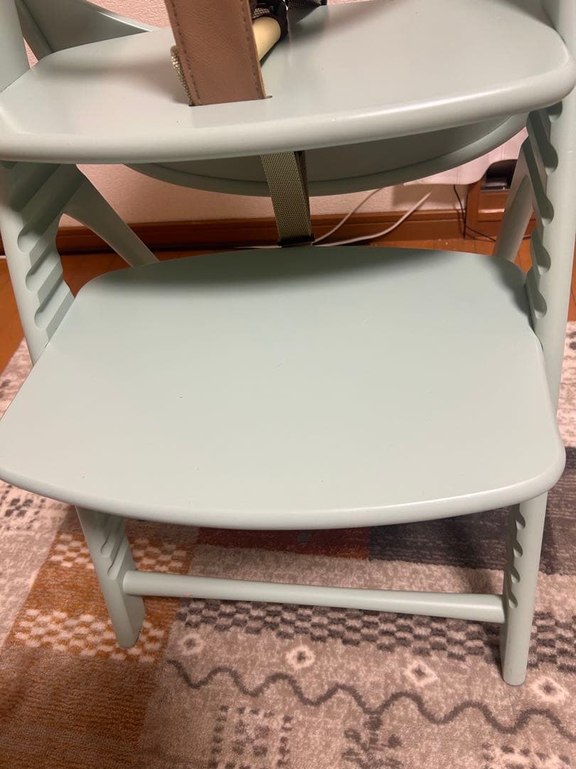 大和屋 アッフルチェア グリーン ベビーチェア YAMATOYA