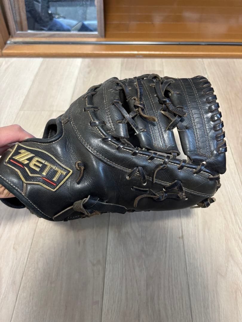 ZETT 硬式グローブ ファーストミット 黒