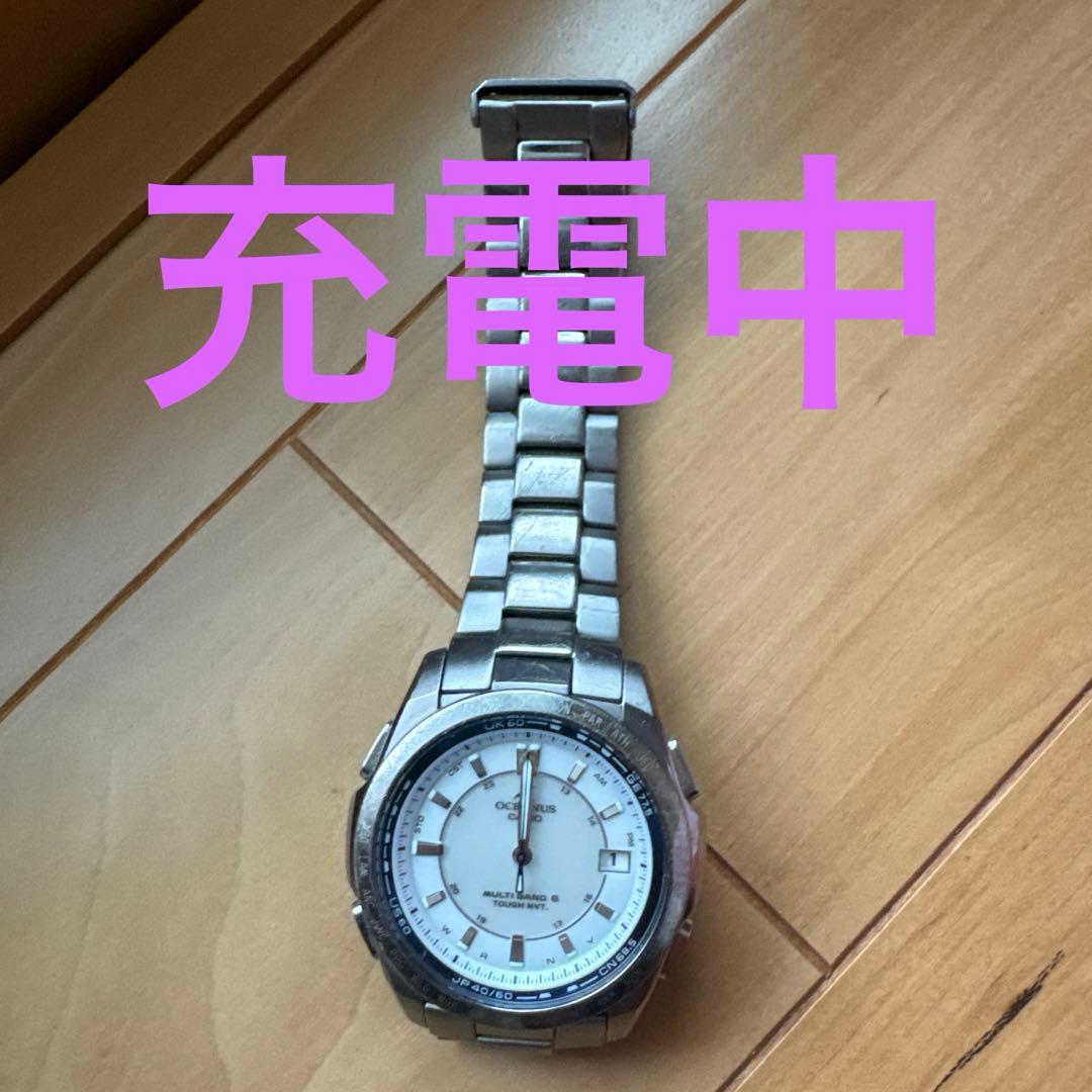 CASIO オシアナスOCW-T100 電波　ソーラー白文字盤　希少品