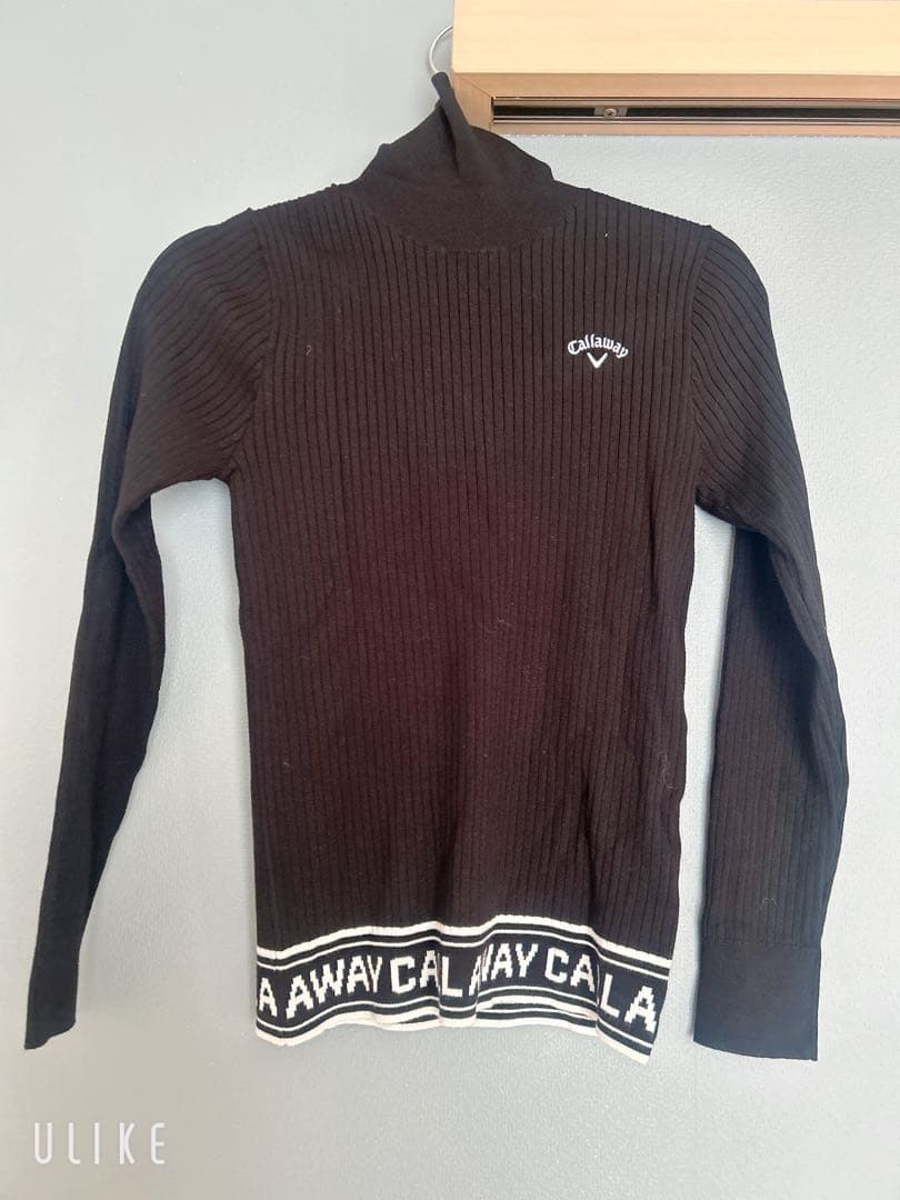 Callaway ブラック タートルネック セーター