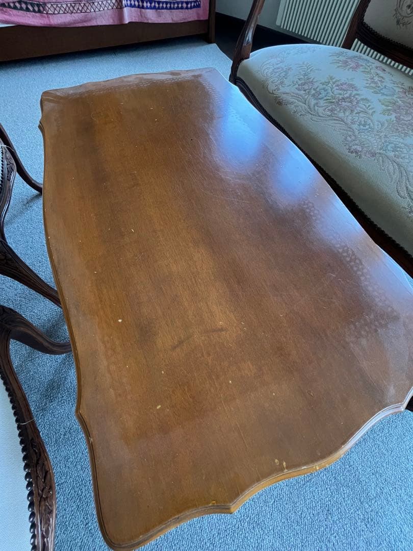 ③バラ売り不可　①〜④セット販売のみ　ロココ調 ゴブラン織り 猫脚　応接セット