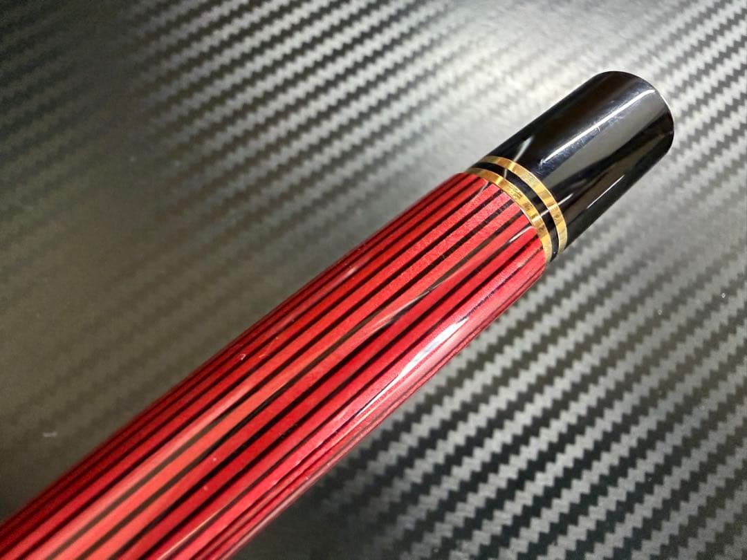 未使用に近い ペリカン スーベレーン M800 赤縞 M 中字 万年筆