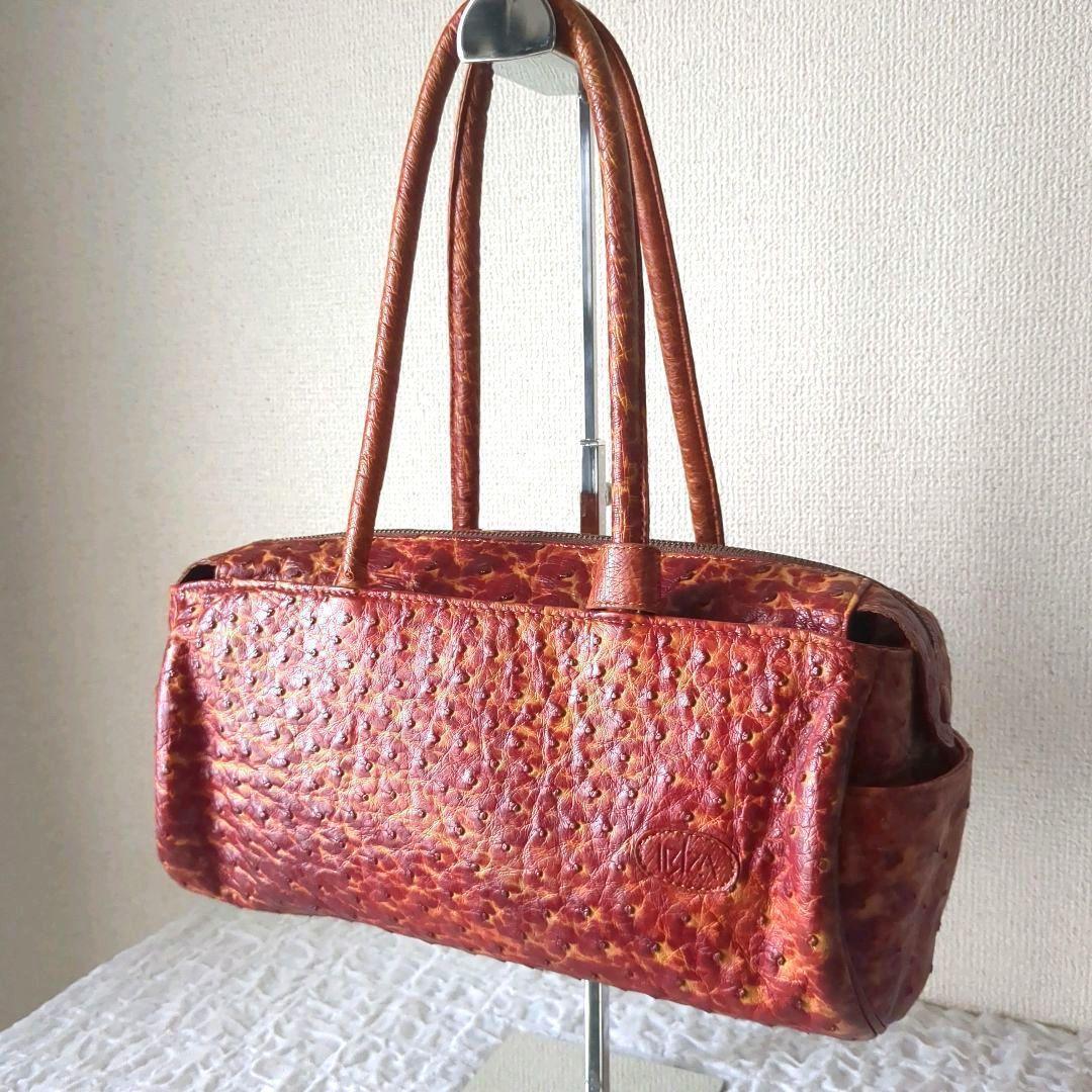 IBIZA/イビザ　希少✨️　オーストリッチ　特殊染め加工　バッグ