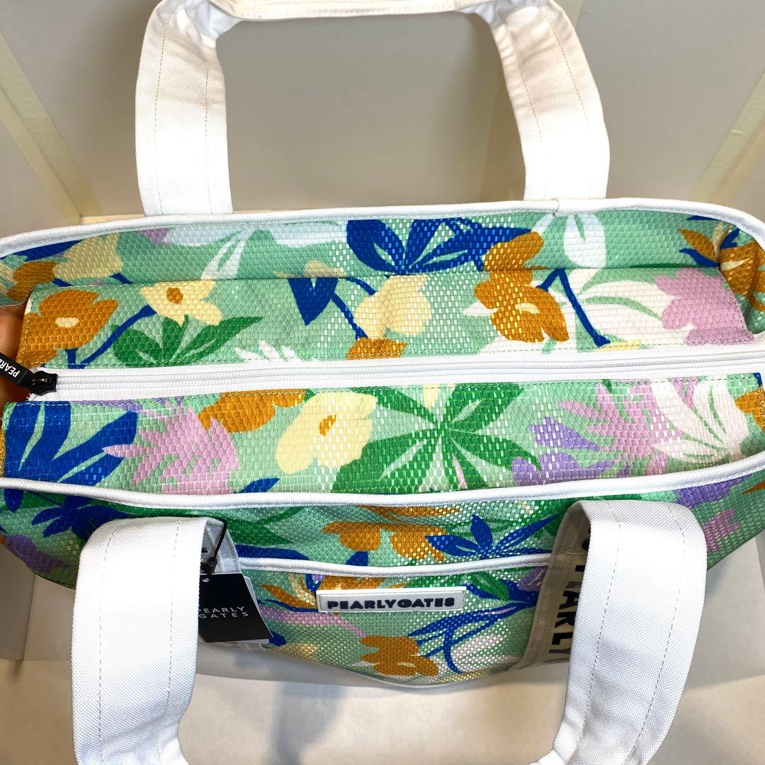 【新品未使用】PEARLY GATES ボタニカル柄メッシュトートバッグ