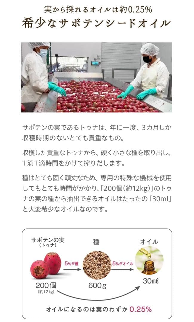 nopaオロデレイナ オーガニックインフィニティオイル 美容オイル サボテン