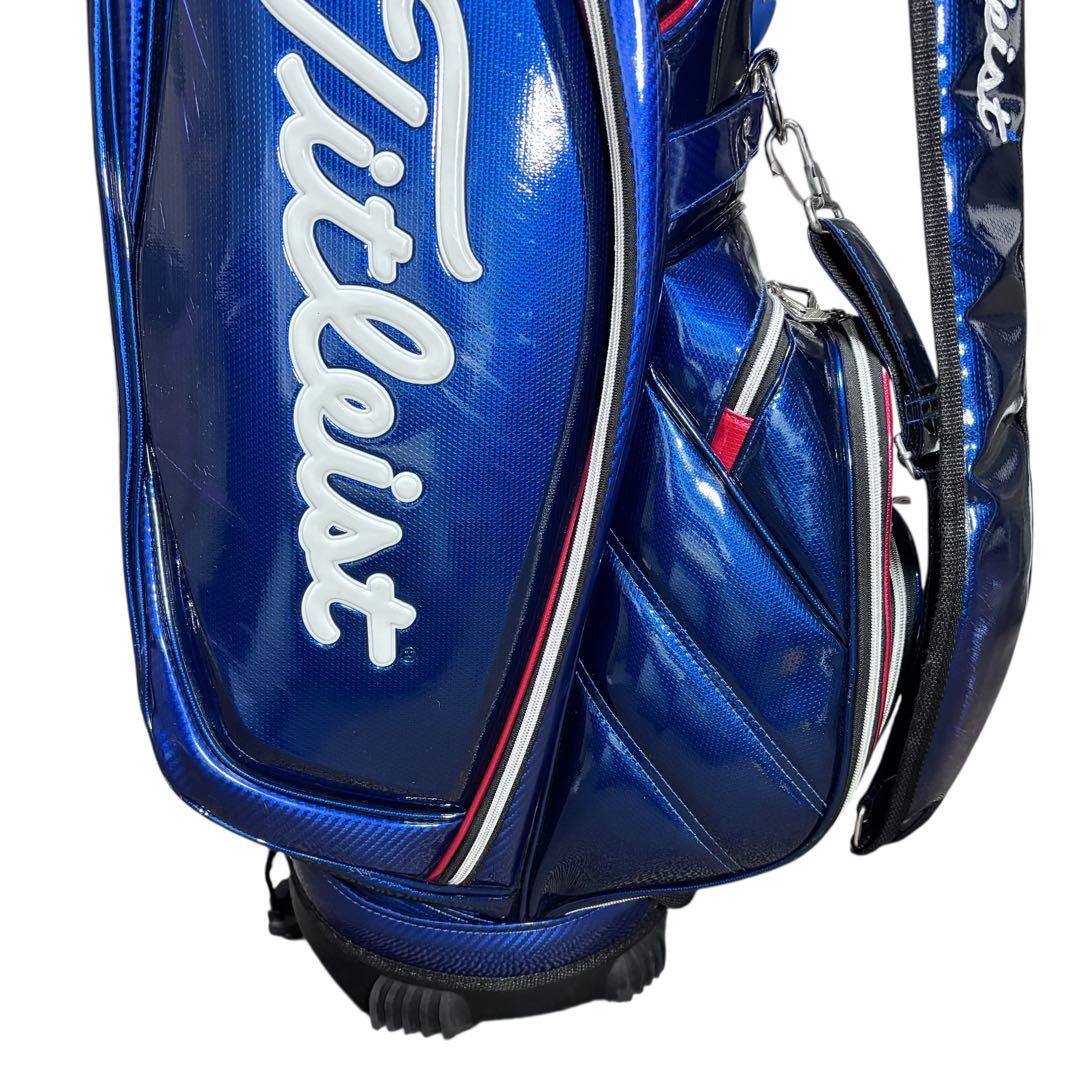 タイトリスト スタンド キャディバッグ 9型 エナメル ブルー