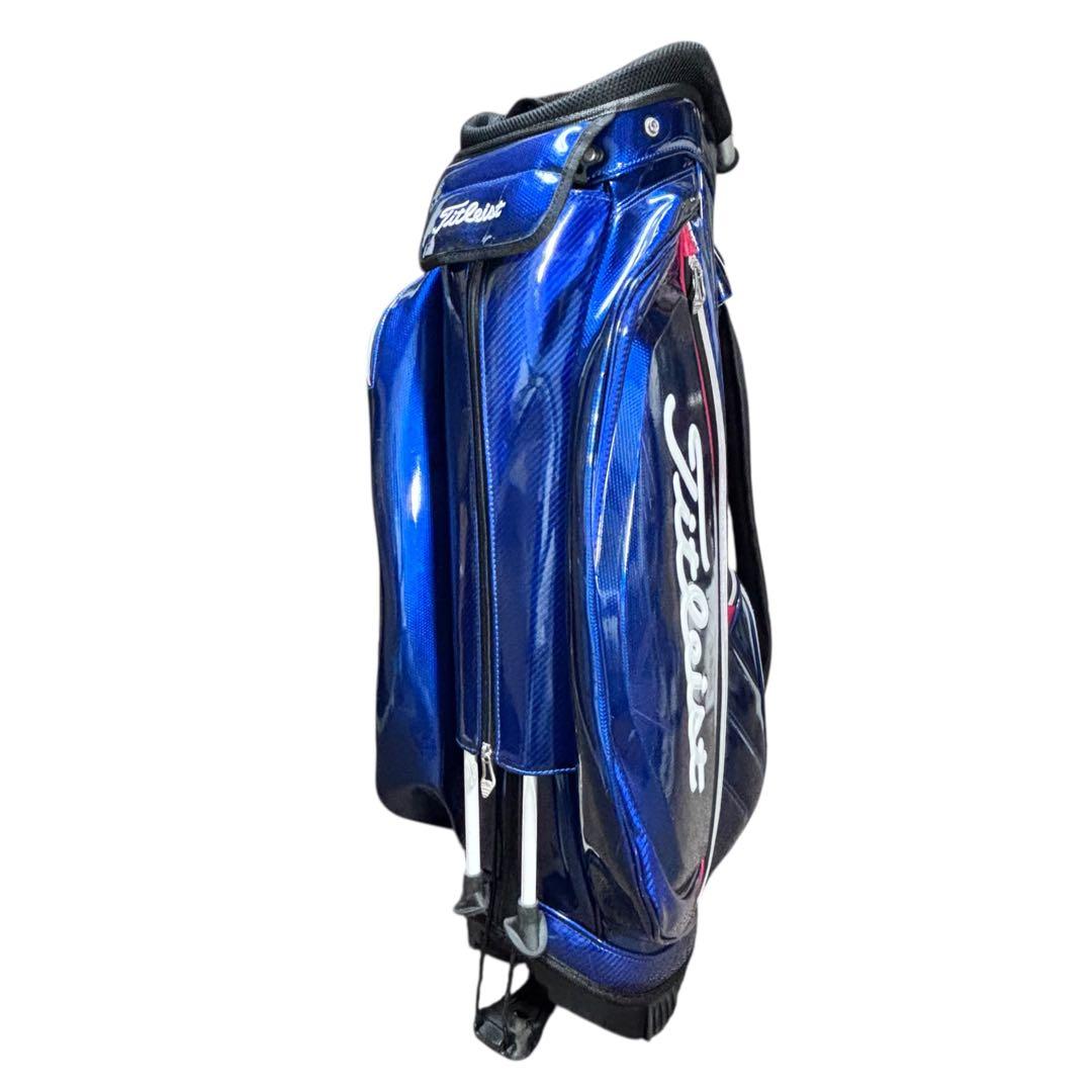 タイトリスト スタンド キャディバッグ 9型 エナメル ブルー