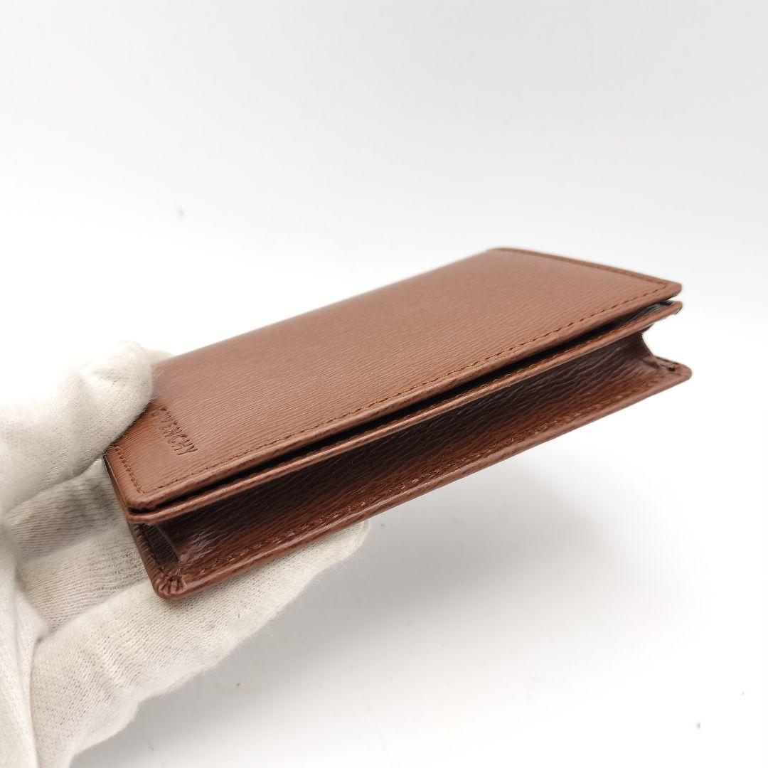 ジバンシー　名刺入れ　カードケース　財布　レザー　ブラウン