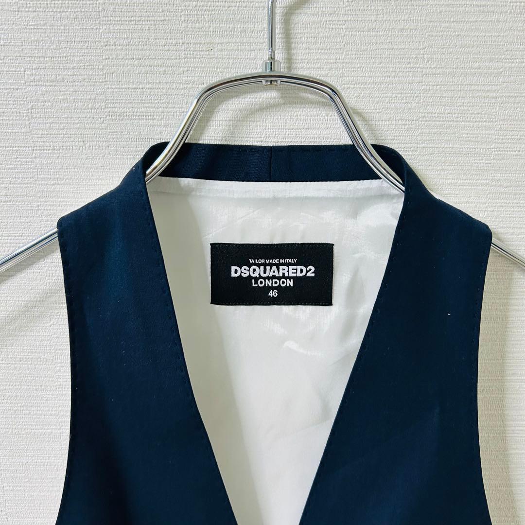 極美品　DSQUARED2 ベスト　スーツ　ジレ　裏地ロゴ　イタリア製