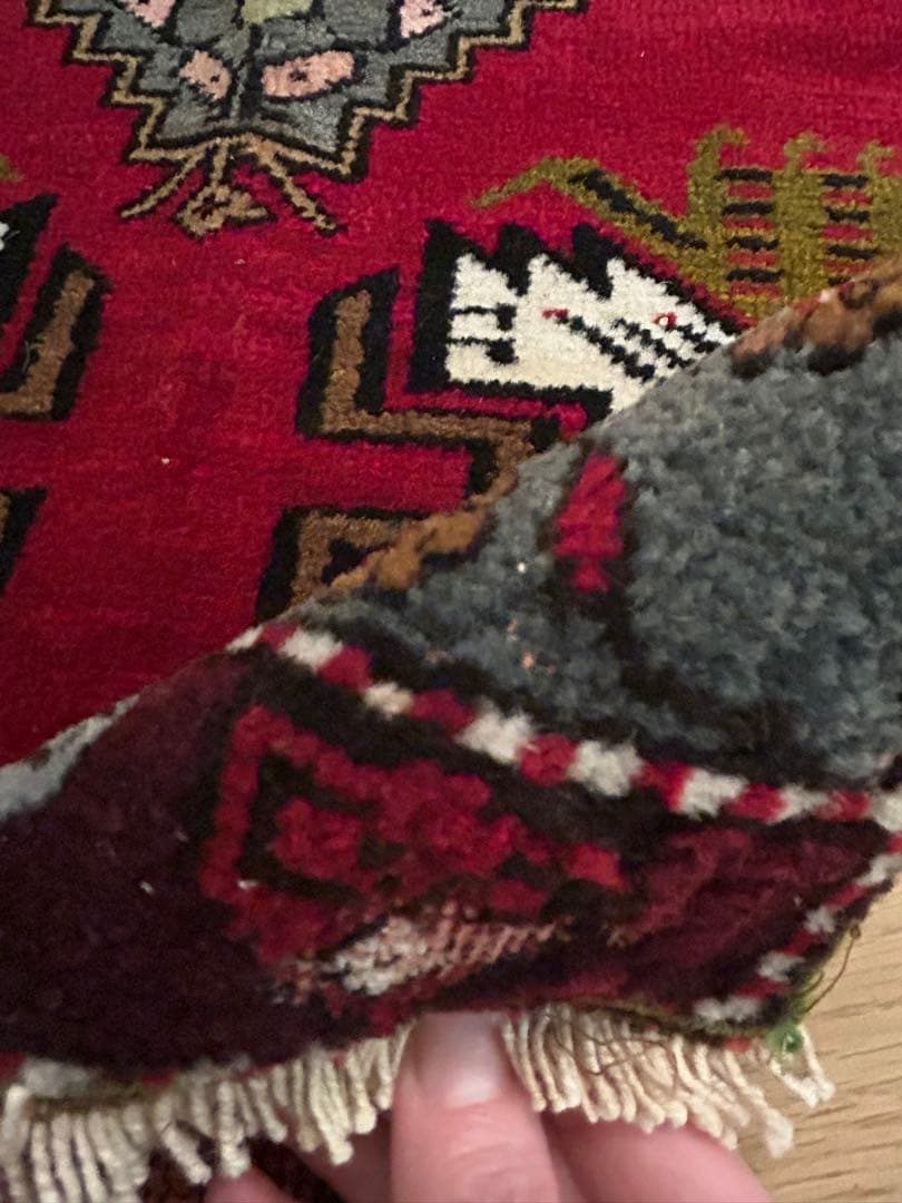 週末セール・トライバルラグ・トルコヴィンテージラグ・ウール約51×100cm