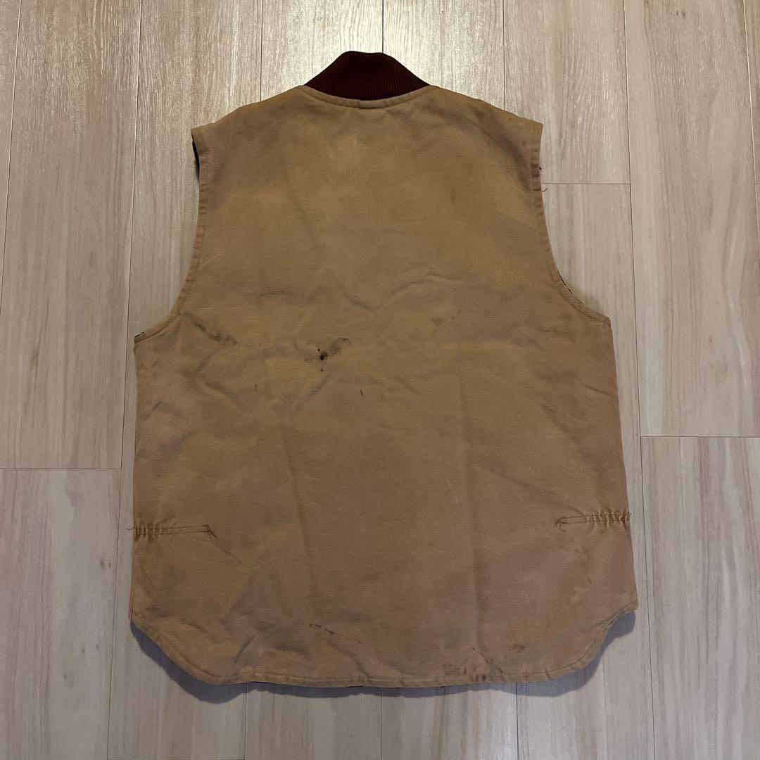 carhartt ベスト カーハート ダックベスト ベージュ キルティング　古着