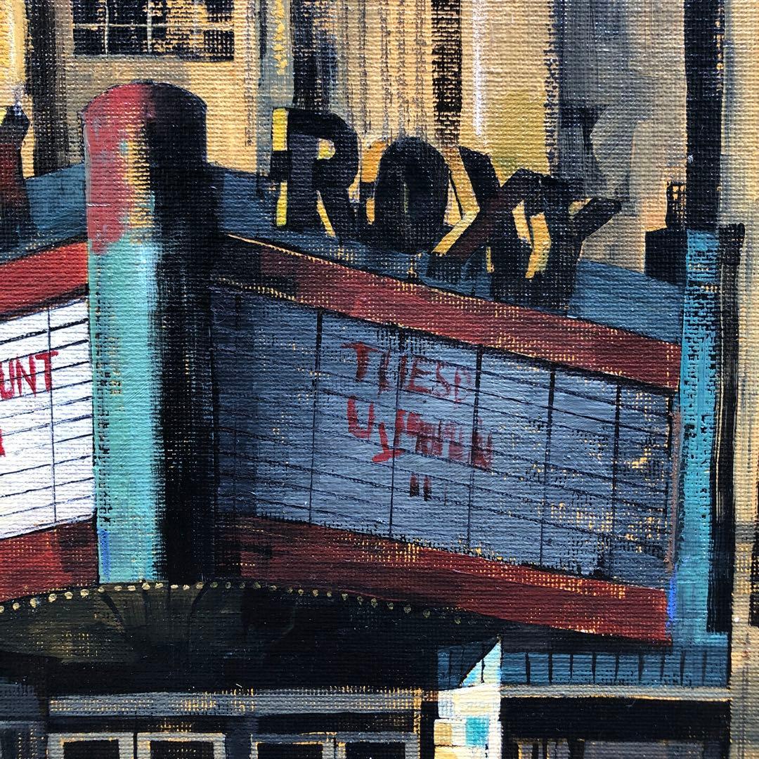 油彩『Slumbering Silver Screen』(眠る銀幕)