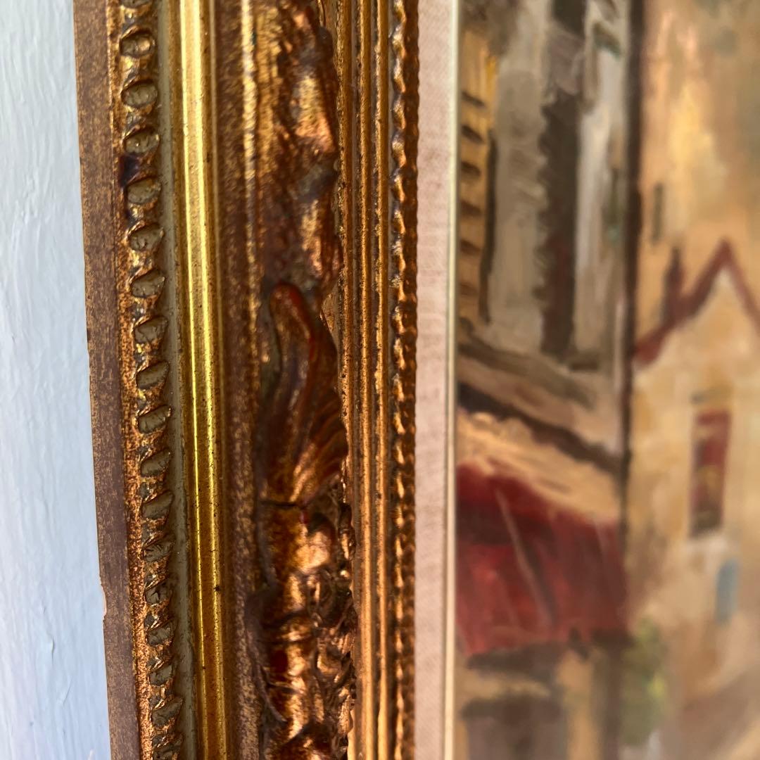 佐伯与吉郎　原画　パリ　古い郊外　油彩画 油絵 風景画 F8号