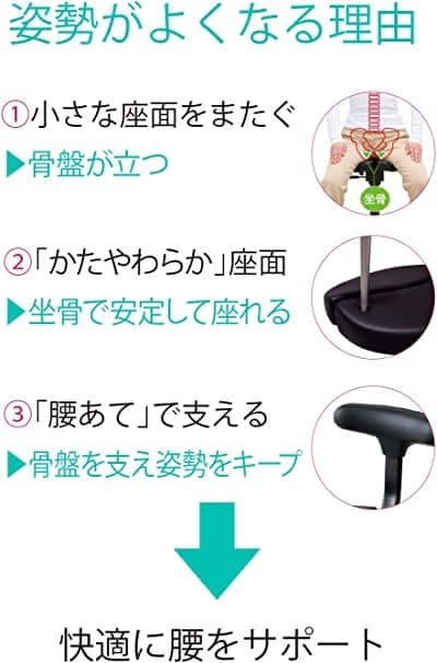 アーユル・チェアー メディカルシート(座イス＆座面シートタイプ) 　ブラック