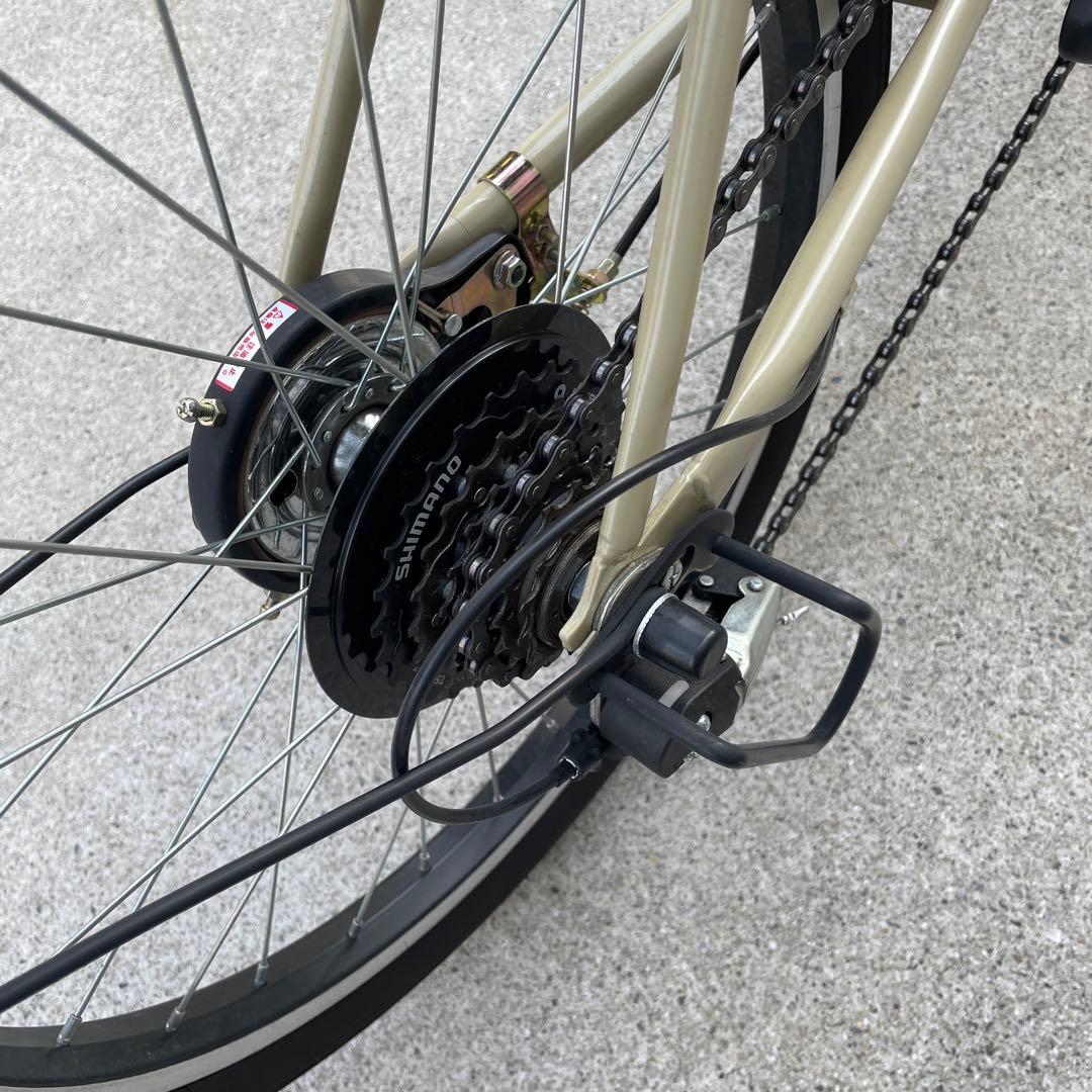 ROXY 20㌅サイクル ベージュ バスケット付6段変速　折りたたみ