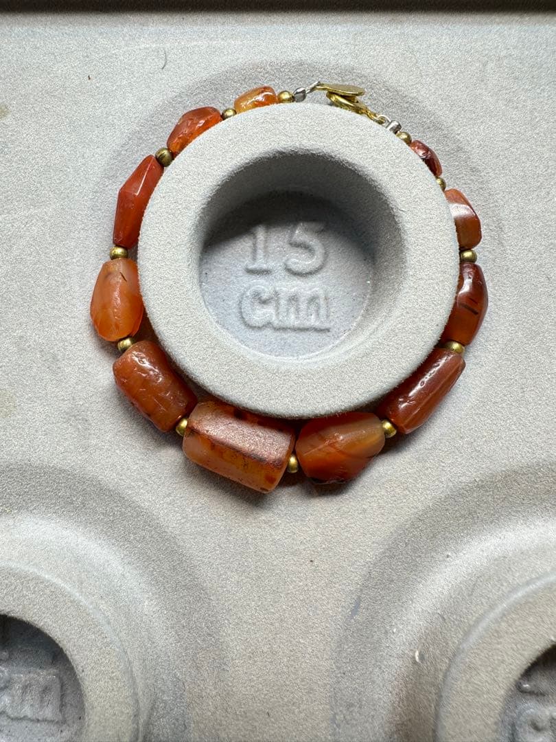 アンティークビーズ瑪瑙ビーズブレスレット