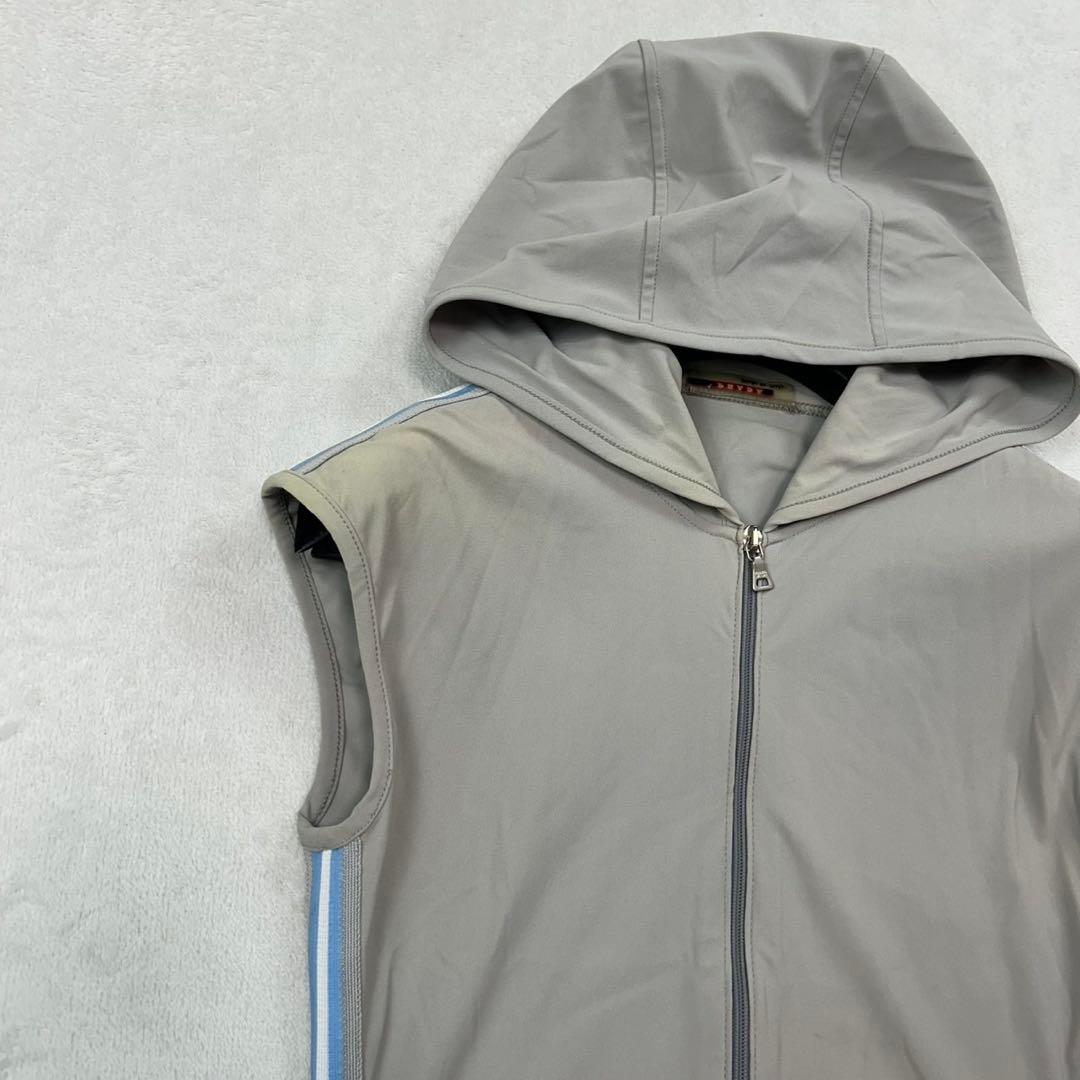 K158 S プラダスポーツ イタリア製 ストレッチ ベスト グレー メンズ