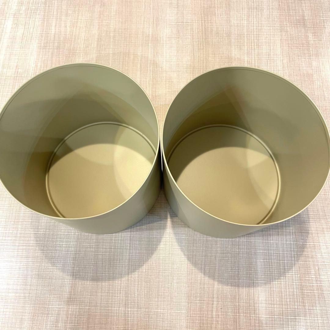 未使用 Hubschヒュプシュ 鉢カバー プランタースタンド カーキ φ25 ③