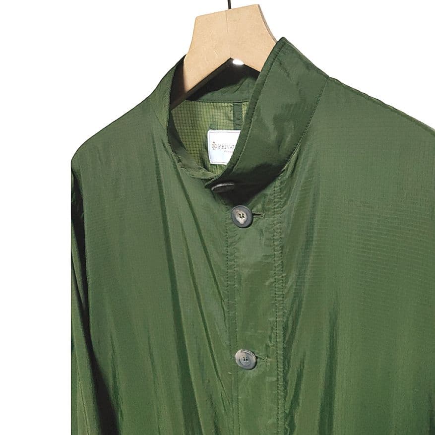 プライベートホワイト ハンドメイド フィッシュテール ナイロンコート XL相当