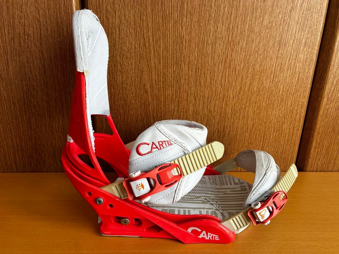 BURTONバインディング【CARTELカーテル（メンズMサイズ）】オレンジ×白