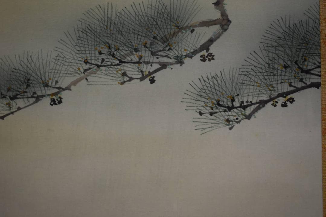 真作/小林立堂/双鶴図/桐共箱付/布袋屋掛軸HG-93