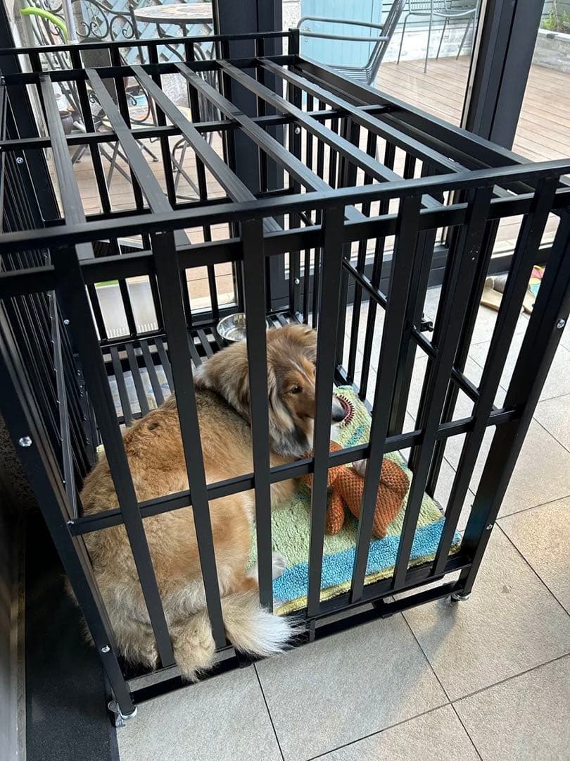 ペットケージ　犬用品　大型犬　中型犬　メタル製　95cmX65cmX85cm②