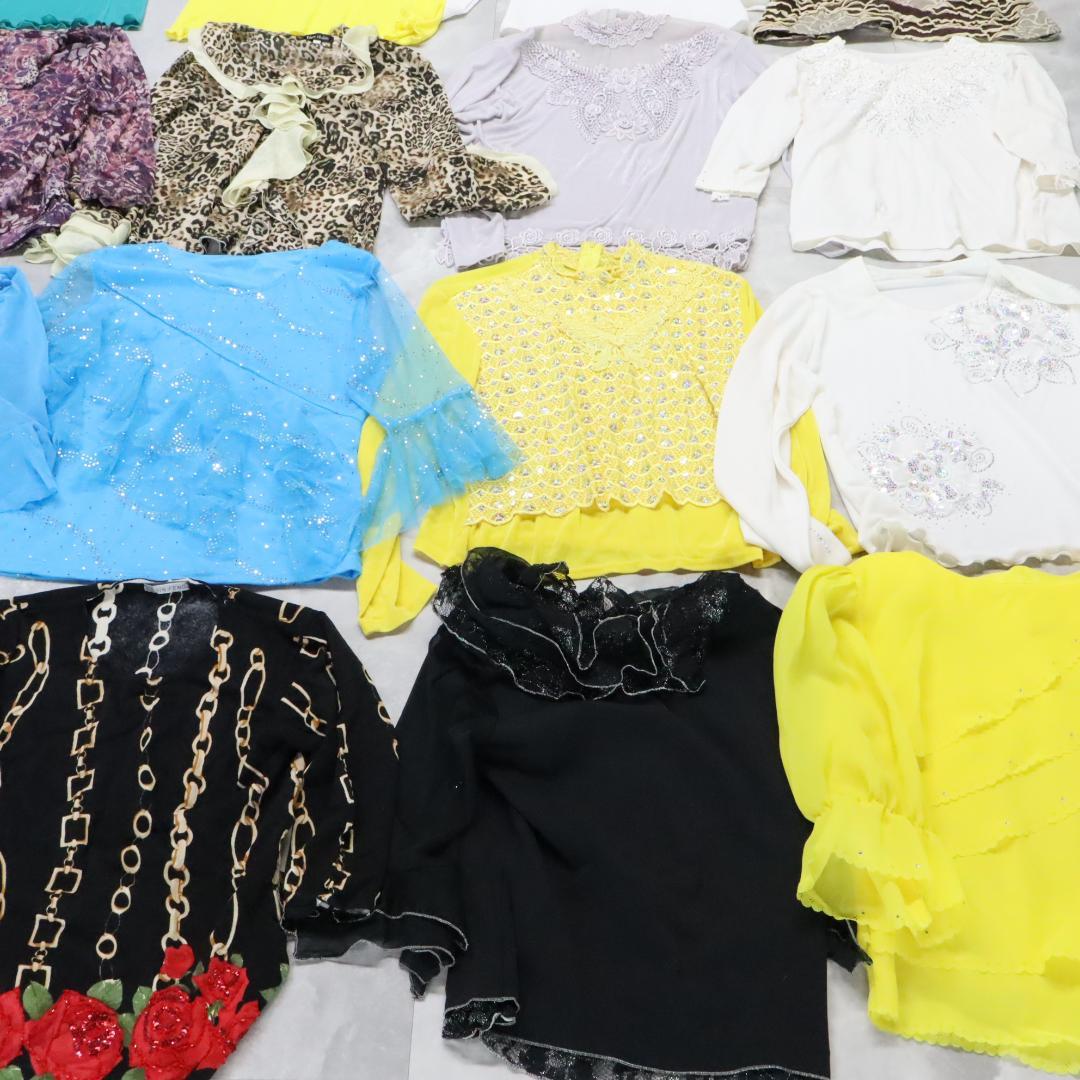 【美品 社交ダンス 衣装レッスン着 45点 セット】ブラウス トップス 45着