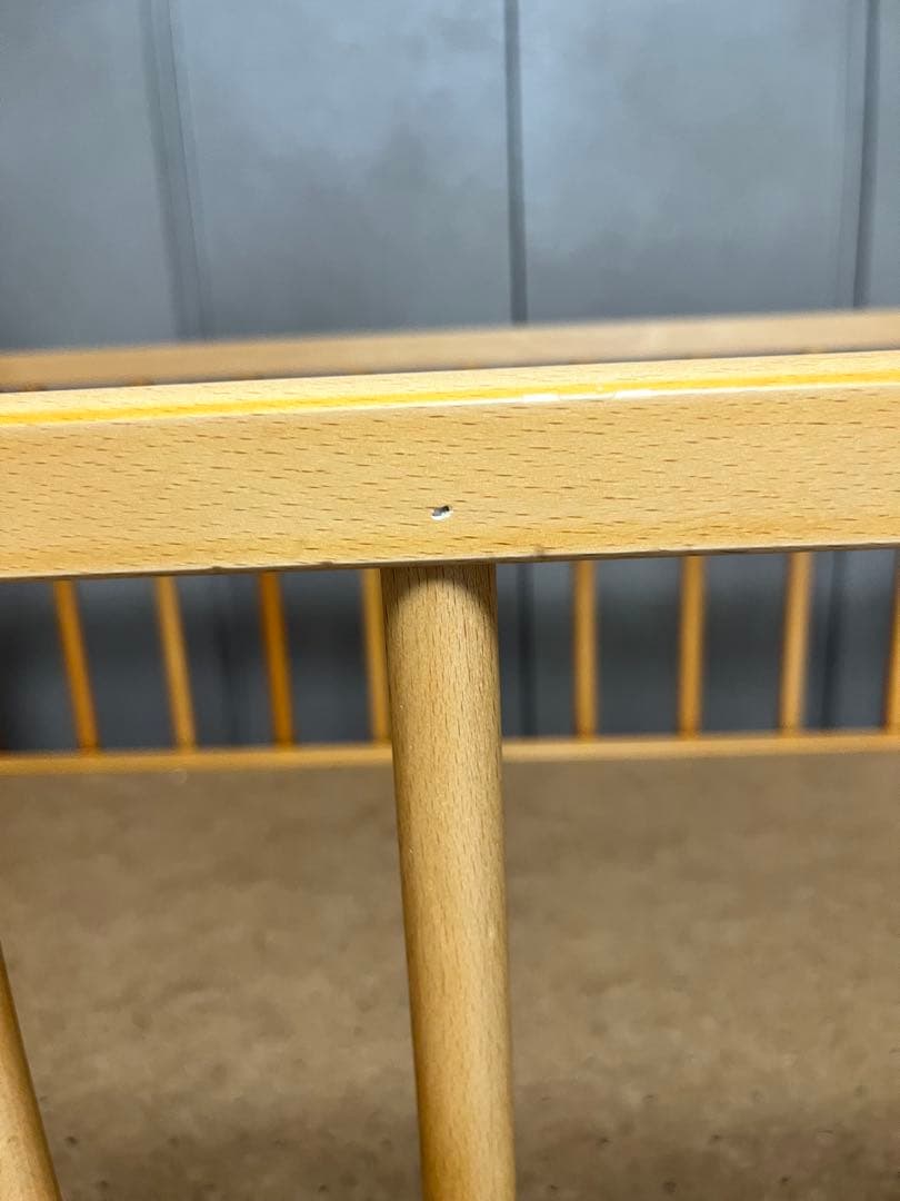 日本製 ベビーベッド 「ミニ ワンタッチハイベッド プチ【B品】石崎家具」