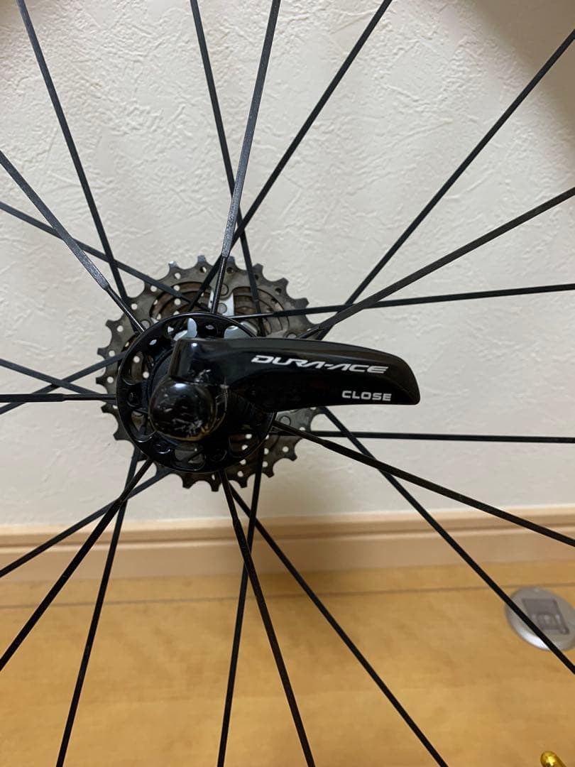 DURA-ACE 完組ホイール ブラック カセット付き ホイールバック付き