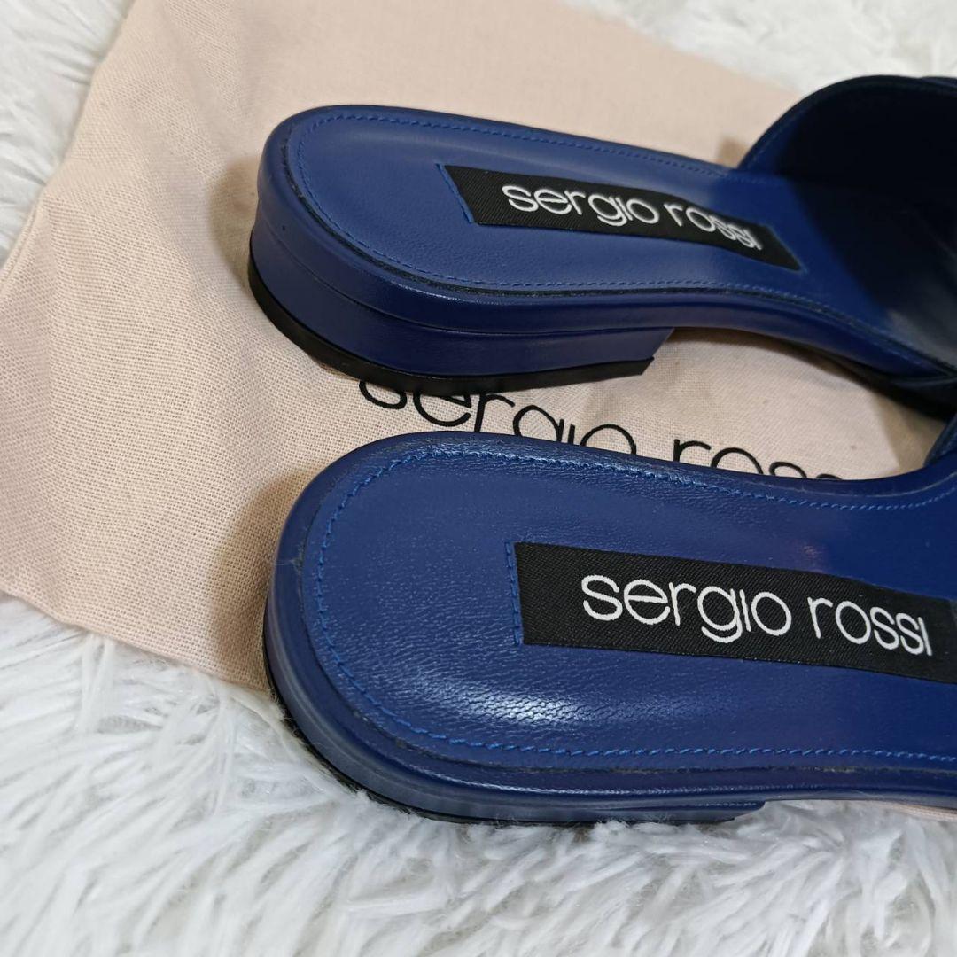 新品未使用✨セルジオロッシ sr1 ブルー 35.5 フラット サンダル