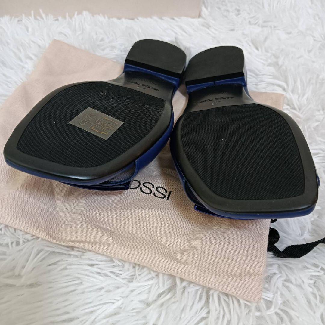 新品未使用✨セルジオロッシ sr1 ブルー 35.5 フラット サンダル