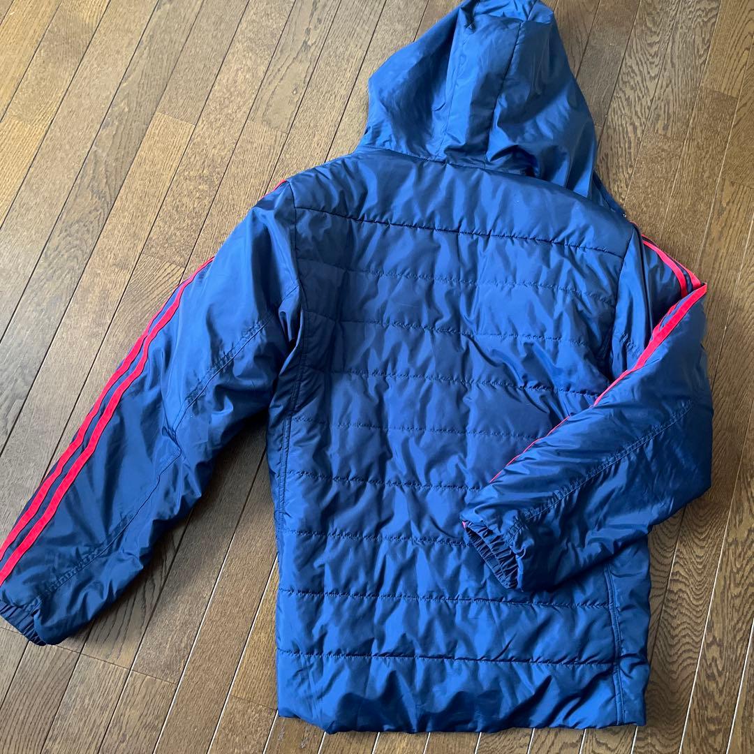 adidas ネイビー/レッド メンズアウター　裏起毛　Oサイズ　上下セット