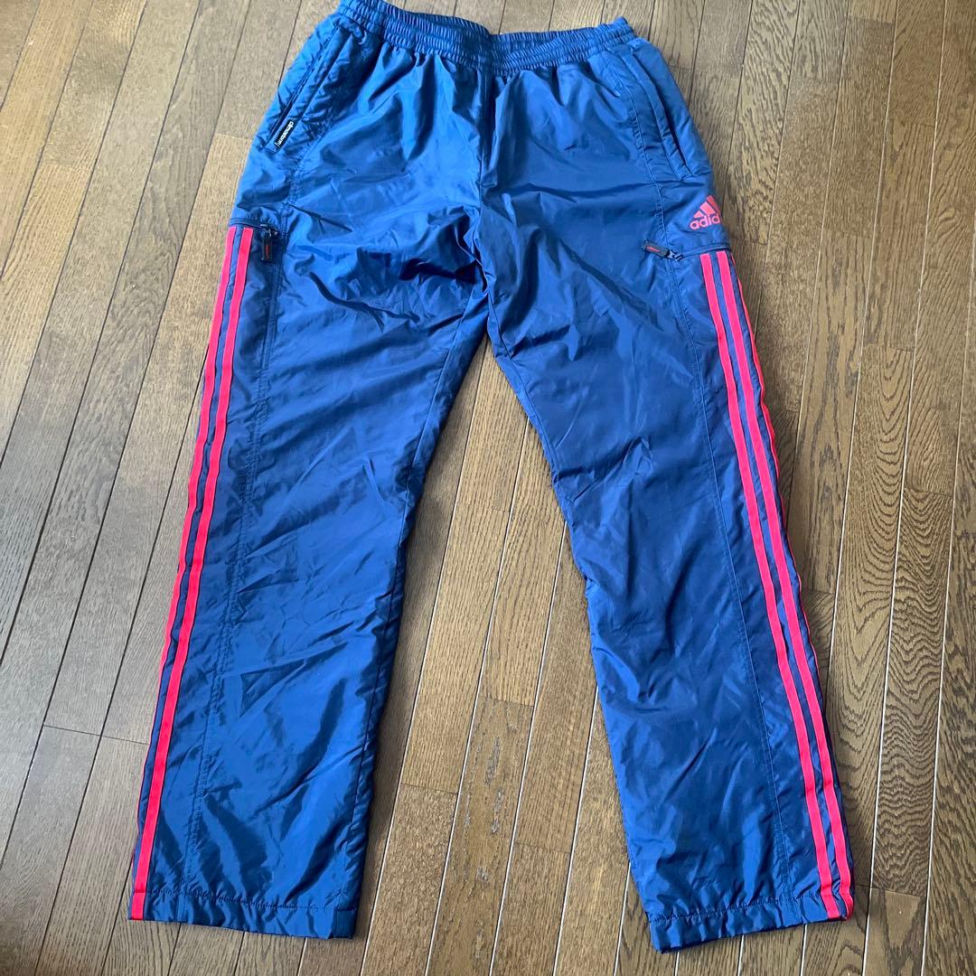 adidas ネイビー/レッド メンズアウター　裏起毛　Oサイズ　上下セット