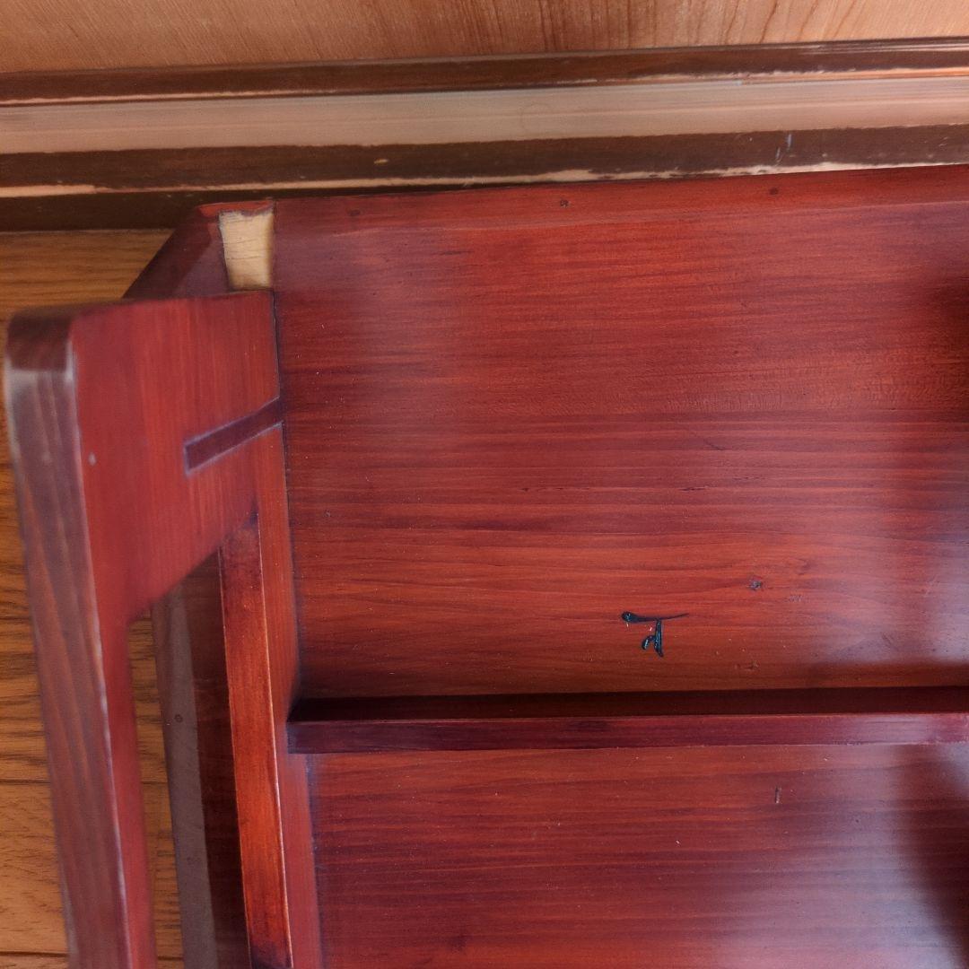 赤褐色の木製　御膳　10膳