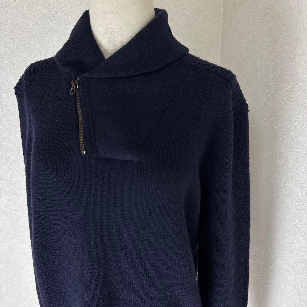 【新品タグ付】 ポロラルフローレン ショールカラー ハーフジップニット セーター