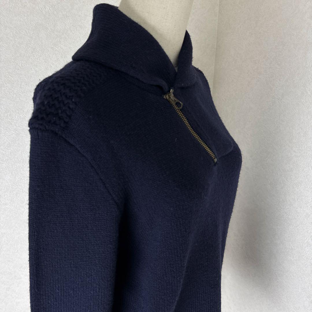 【新品タグ付】 ポロラルフローレン ショールカラー ハーフジップニット セーター