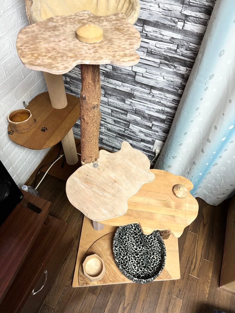 天然木製　オリジナルハンドメイド　猫観櫓　匠