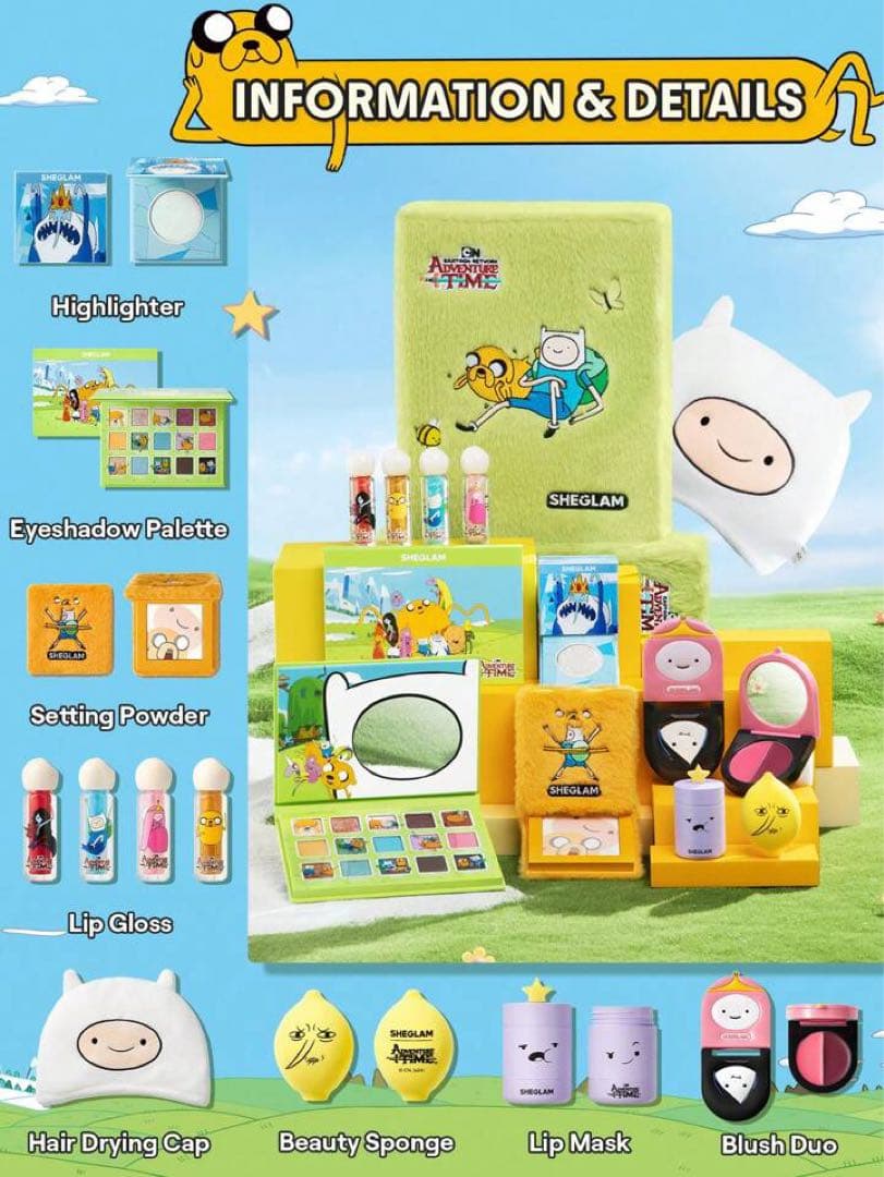 新品 アドベンチャータイム SHEGLAM フルコレクションセット SHEIN
