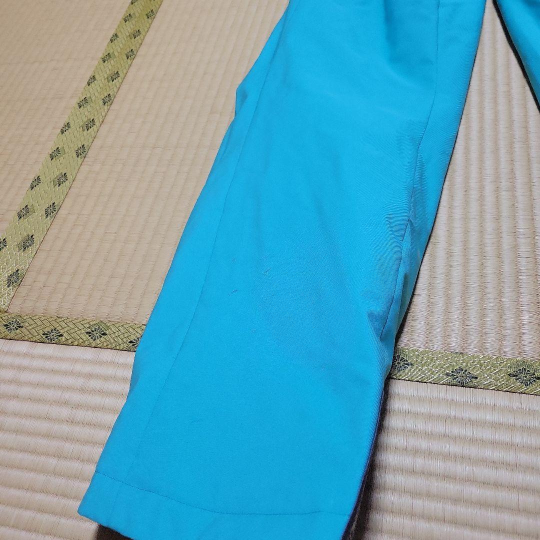 DESCENTEルミナスブルー サスペンダー付きスキーパンツ　XO