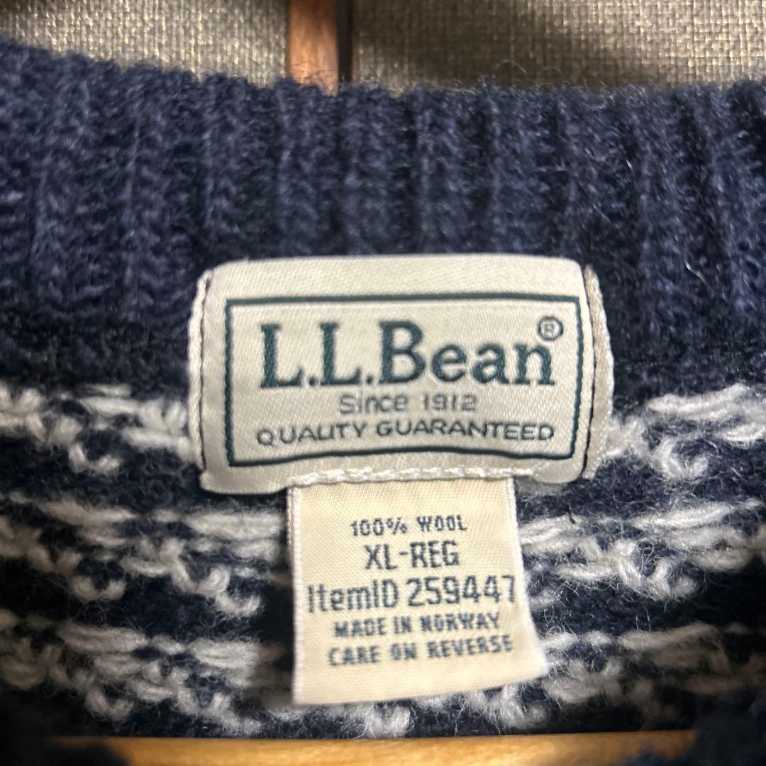 L.L.Bean バーズアイ ニット ネイビー