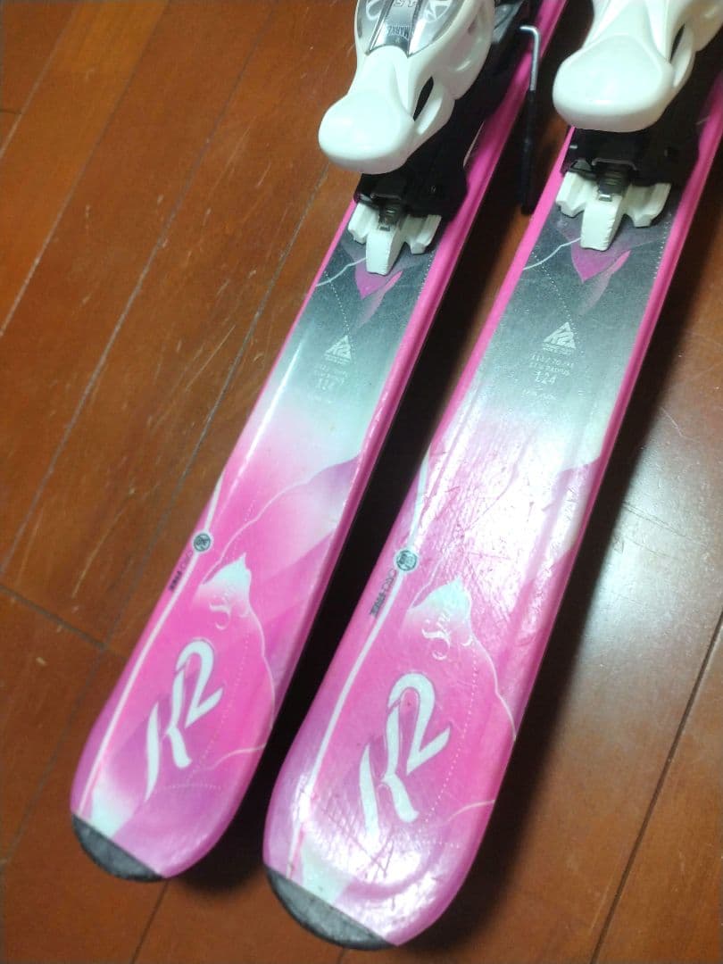【Jr・キッズ☆】124cm　Ｋ２スキー板セット♪　送料無料！