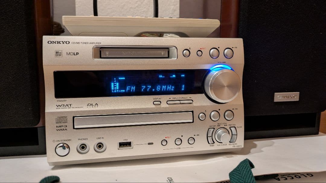 【美品】ONKYO FR-N9FX CD/MDコンポ スピーカー付