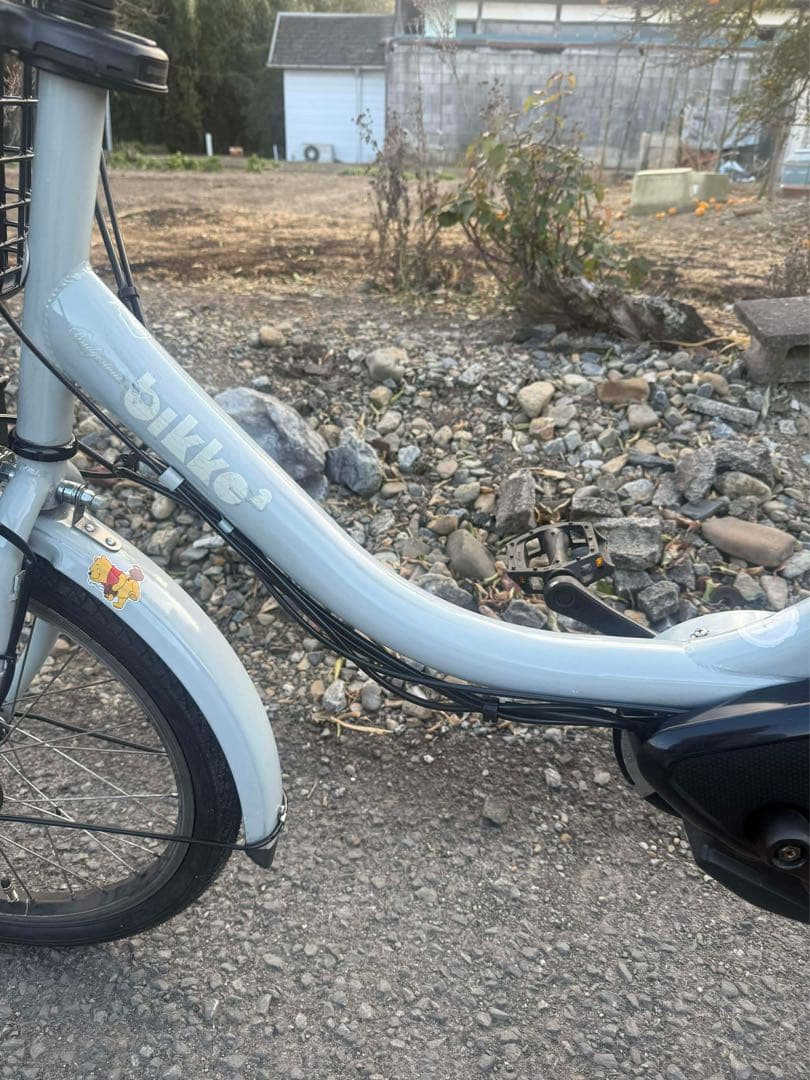 水色 電動アシスト自転車 シティタイプ